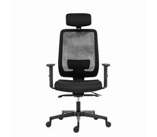 Powerton Lucie černá / Kancelářské ergonomické křeslo / nosnost 130 kg 