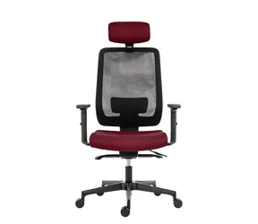 Powerton Lucie červená / Kancelářské ergonomické křeslo / nosnost 130 kg 