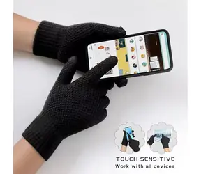 SWISSTEN WINTER SMARTPHONE GLOVES Dámské černá / Rukavice na smartphone