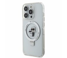 Karl Lagerfeld Ringstand Karl and Choupette MagSafe Zadní Kryt pro Apple iPhone 14 Pro bílá