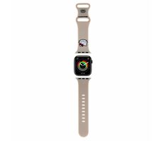 Hello Kitty Liquid Silicone Kitty Head Logo Řemínek pro Apple Watch 38/40mm béžová