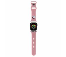 Hello Kitty Liquid Silicone Kitty Head Logo Řemínek pro Apple Watch 38/40mm růžová