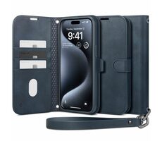 Spigen Wallet S Pro Pouzdro typu peněženka pro Apple iPhone 15 Pro Max modrá
