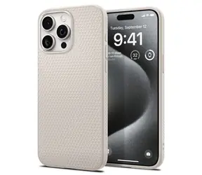 Spigen Liquid Air ochranný kryt pro Apple iPhone 15 Pro Natural Titanum