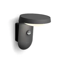 Philips Tyla IR 9W šedá / LED venkovní nástěnné svítidlo / 820LM / 2700K / IP44 / senzor pohybu