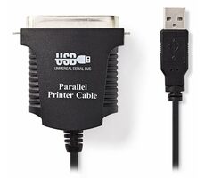 Rozbaleno - NEDIS CCGP60880BK20 Kabel USB-A (M) - Centronics 36-pin (M) 2m černá / rozbaleno