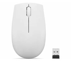 Lenovo 300 Wireless světle šedá / Bezdrátová myš / 1000 DPI / 2.4GHz USB-A dongle / 1x AA