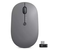 Lenovo Go Wireless Multi-Device šedá / Bezdrátová myš / 2400 DPI / 2.4GHz USB-C dongle / Bluetooth