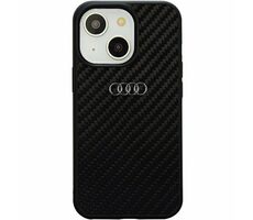 Audi Carbon Fiber Zadní Kryt pro Apple iPhone 14 černá 