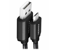 AXAGON BUMM-AM10AB HQ Datový kabel USB-A 2.0 - microUSB 1m černá / doprodej