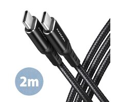 AXAGON BUCM-CM20AB HQ Datový kabel USB-C 2.0 - USB-C 60W 2m černá