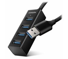 AXAGON HUE-M1AL, 4x USB 3.2 Gen 1 MINI hub, kovový, kabel USB-A 1.2m