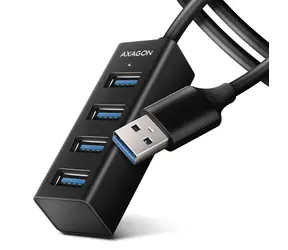 AXAGON HUE-M1AL, 4x USB 3.2 Gen 1 MINI hub, kovový, kabel USB-A 1.2m