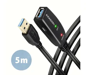 AXAGON ADR-305, USB 3.2 Gen 1 A-M -> A-F aktivní prodlužovací / repeater kabel, 5m