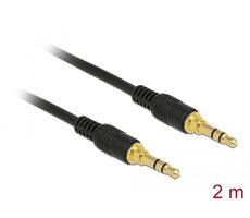 DeLock Kabel 3.5mm jack 3pin (M) - 3.5mm jack 3pin (M) 2m černá
