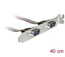 DeLock Výstupní zadní slot 2x COM D-Sub 9pin 40cm šedá