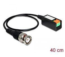 DeLock Kabel BNC (M) - Terminal Block 2pin 40cm černá