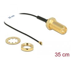 DeLock Kabel RP-SMA (F) - I-PEX MHF 4 (M) 35cm černá