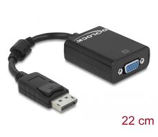 DeLock Adaptér DisplayPort 1.2 (M) - VGA (F) 0.12m černá