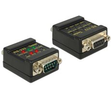 DeLock Tester RS-232 DB9 (F) - DB9 (M) černá