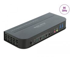 DeLock DisplayPort 1.4 Switch HDMI & USB & 3.5mm jack černá
