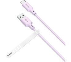 YENKEE YCU 315 PE SILIC Kabel USB-A (M) - USB-C (M) 1.5m fialová / 15W