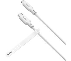 YENKEE YCU 635 WH SILIC Kabel USB-C (M) - Lightning (M) 1.5m bílá / 27W / 480Mbps 