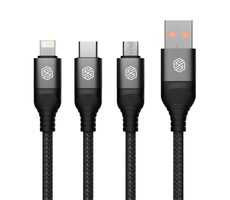 Nillkin Datový Kabel Swift Pro 3v1 1.5m černá / USB-C / Lightning / microUSB