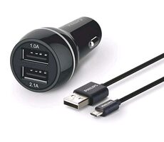 Philips DLP2357U/10 nabíječka od auta černá / 2x USB-A / kabel USB-A (M) - Micro-USB (M) 1m