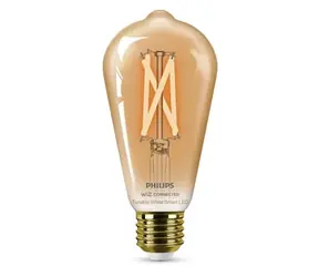 Philips Smart filament ST64 E27 7W / chytrá LED žárovka / 640 lm / 2000 - 5000 k / stmívatelná