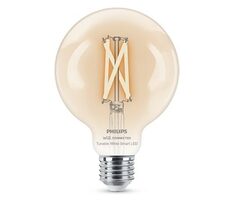 Philips Smart filament G95 E27 7W / chytrá LED žárovka / 806 lm / 2700 - 6500 k / stmívatelná