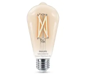 Philips Smart filament ST64 E27 7W / chytrá LED žárovka / 806 lm / 2700 - 6500 k / stmívatelná