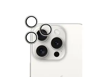 Epico ochranné sklo zadního fotoaparátu pro Apple iPhone 15 Pro/15 Pro Max vesmírně stříbrná