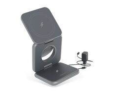Epico Skládací Bezdrátová nabíječka Vesmírně šedá / pro Apple Watch & AirPods 22W bezdrátově / 25W PD