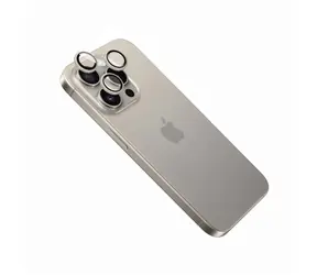 FIXED Ochranná skla čoček fotoaparátů Camera Glass pro Apple iPhone 15 Pro/15 Pro Max přírodní titan