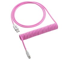 CableMod Classic Coiled Keyboard Cable USB-C - USB-A 1.5m Strawberry Cream / Kabel pro klávesnici