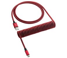 CableMod Classic Coiled Keyboard Cable USB-C - USB-A 1.5m Republic Red / Kabel pro klávesnici