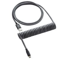 CableMod Classic Coiled Keyboard Cable USB-C - USB-A 1.5m Carbon Grey / Kabel pro klávesnici