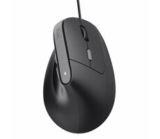 Trust Bayo II černá / Vertikální myš / optická / 2400 DPI / 6 tlačítek / USB-A    
