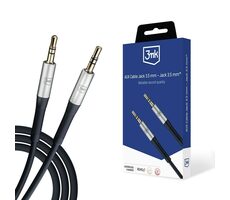 3mk audio kabel 3.5 mm jack - 3.5 mm jack černá / délka 1 m