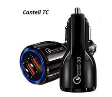 Cantell TC Qualcomm  3.0 Nabiječka do auta (Tp-Link PP) černá / 2x USB-A / OEM 