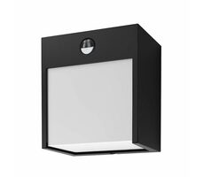 Solight LED venkovní nástěnné osvětlení Terni - PIR sensor černá / 12W / 560lm / 3000K / PIR sensor