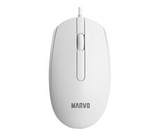 Marvo MS003 bílá / Myš / optická / 1000 DPI / 3 tlačítka / USB-A / 1.25m 