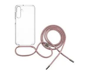 FIXED Pure Neck pouzdro s růžovou šňůrkou na krk pro Samsung Galaxy A25 5G