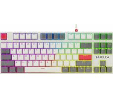 KRUX Atax Pro RGB Gateron Yellow bílá / Herní klávesnice / mechanická / Gateron Yellow / USB / US Layout