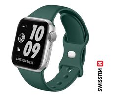 SWISSTEN Silikonový řemínek pro Apple Watch 38/40/41mm zelená