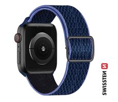 SWISSTEN Nylonový řemínek se sponou pro Apple Watch 42/44/45/49mm modro-fialová
