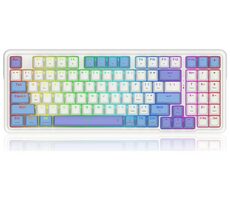 Redragon K664WBP Gloria Pro Bumblebee bílá / Herní klávesnice / mechanická / spínače yellow / USB / RF 2.4 GHz / BT / US