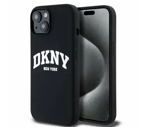 DKNY Liquid Silicone Arch Logo MagSafe Zadní Kryt pro Apple iPhone 14 černá