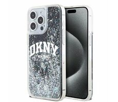 DKNY Liquid Glitter Arch Logo Zadní Kryt pro Apple iPhone 13 Pro černá